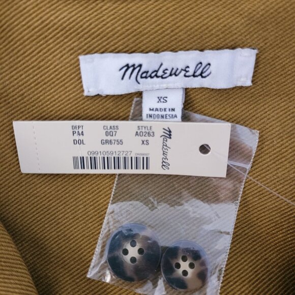 Madewell Belted Safari Romper Womens Size XS Distant Olive NWT - Picture 3 of 8